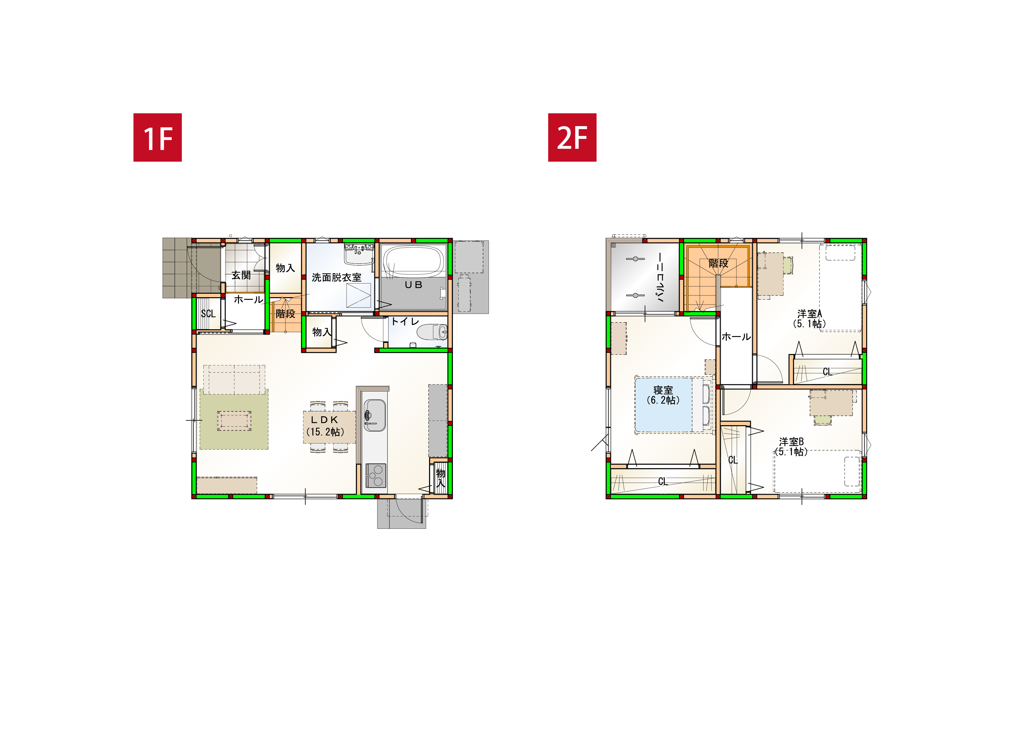 家事効率にこだわった3LDKのコンパクトハウスです♪