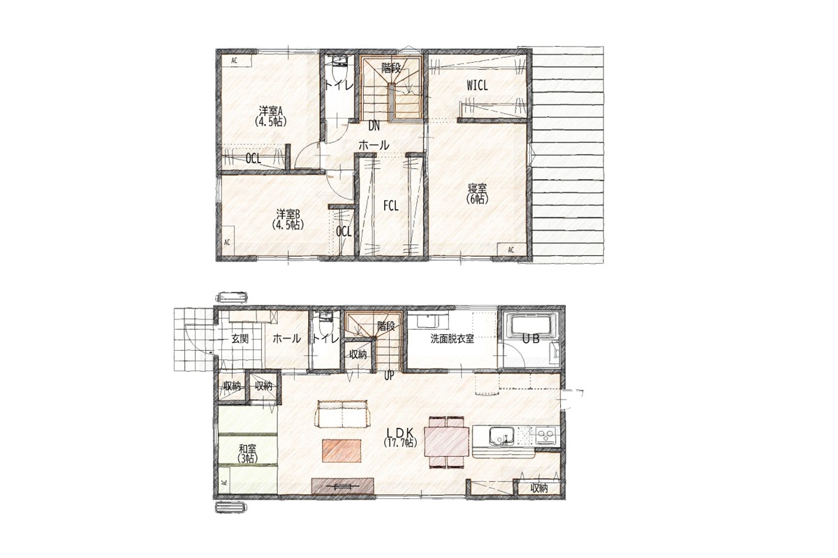 下関市】長府印内分譲住宅（2階建て／3LDK） - 山口県の土地・新築