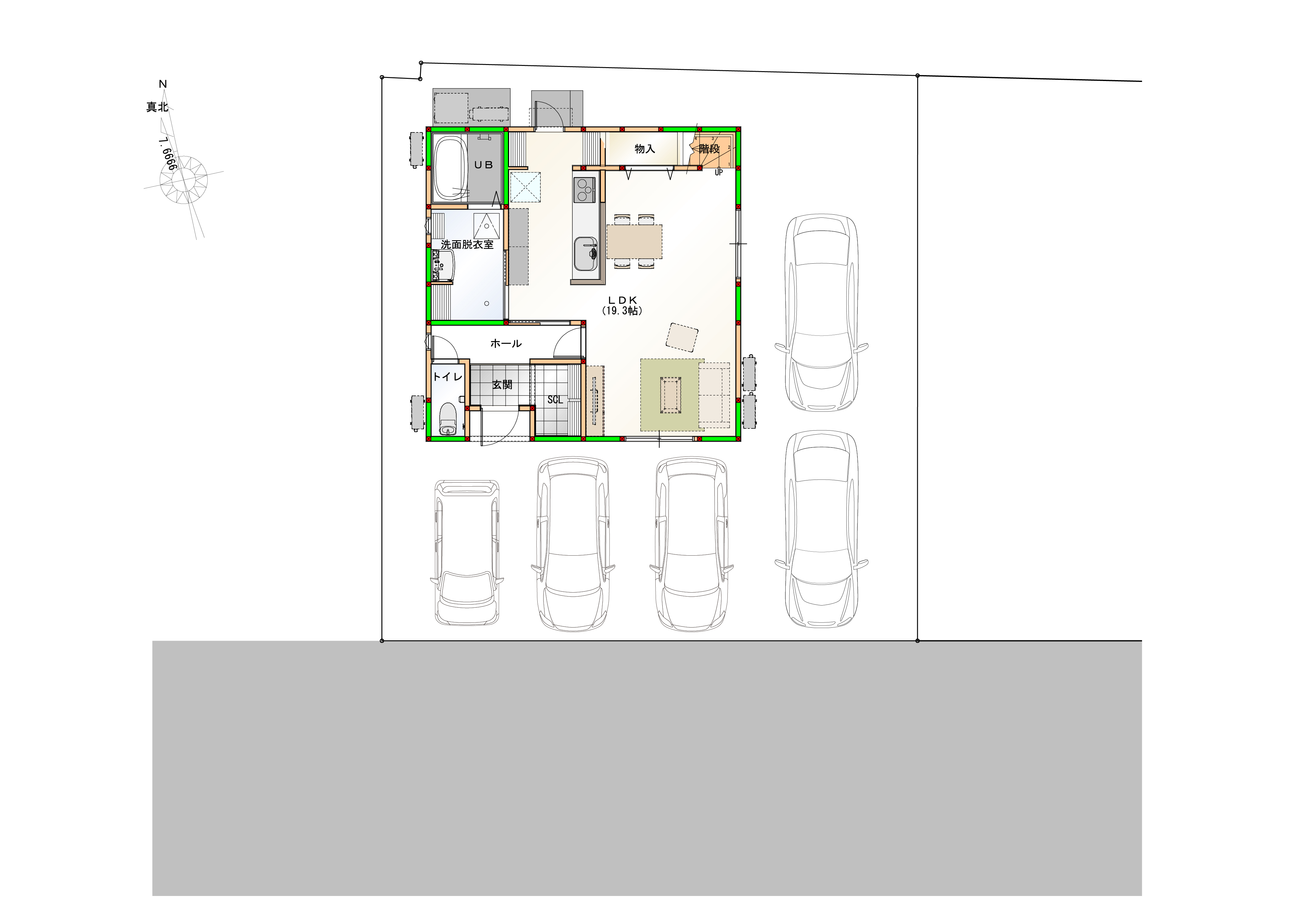 駐車5台可能！　画像はイメージです。