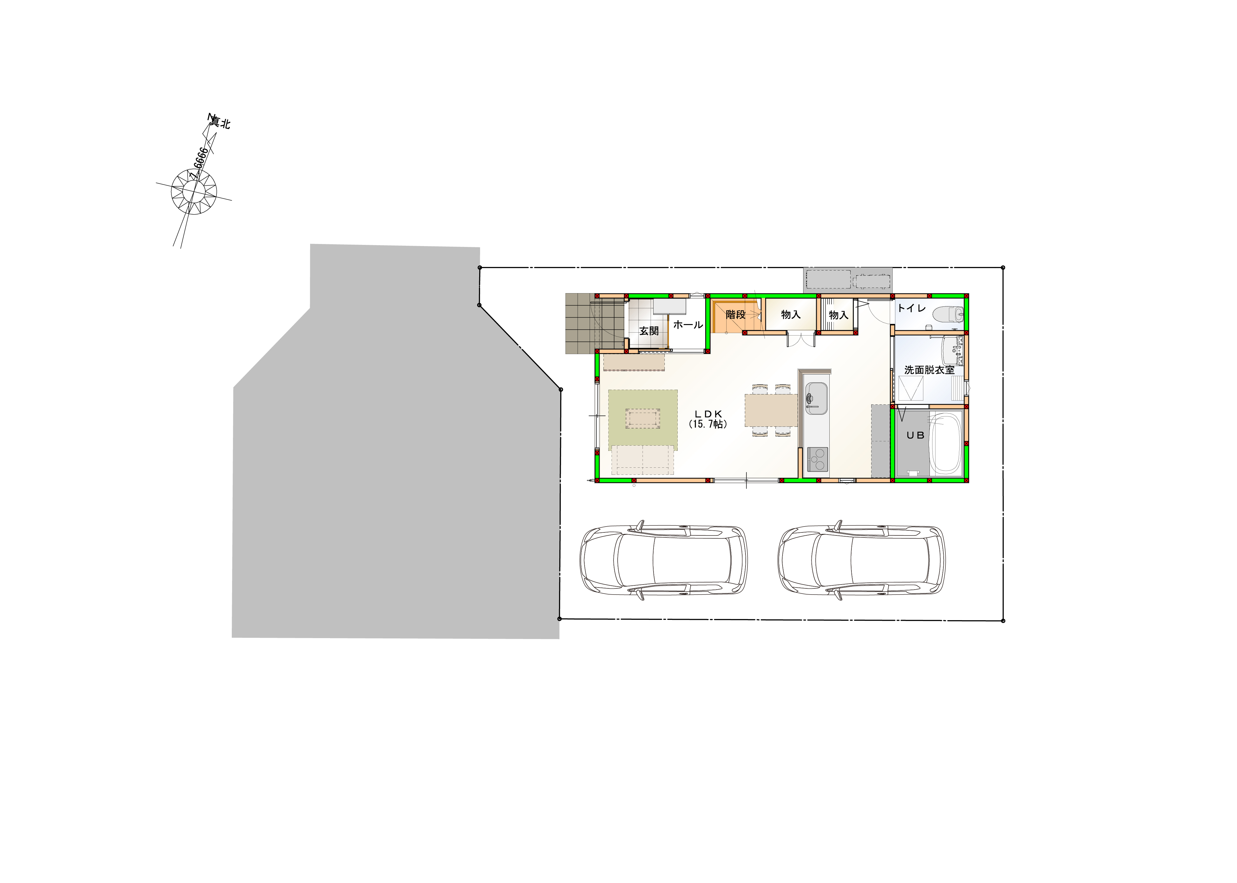 駐車2台可能！　画像はイメージです。