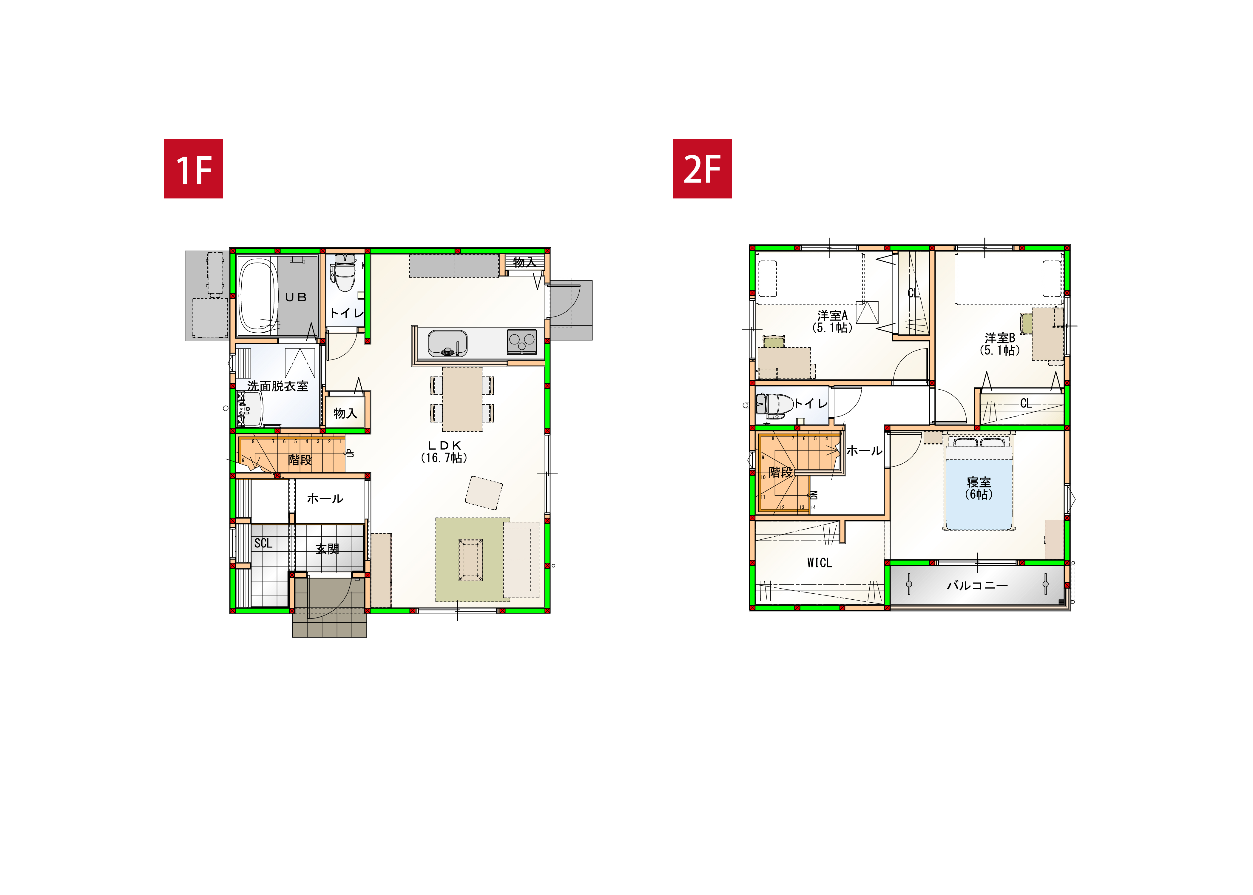 リビング階段採用物件です！※画像はイメージです。
