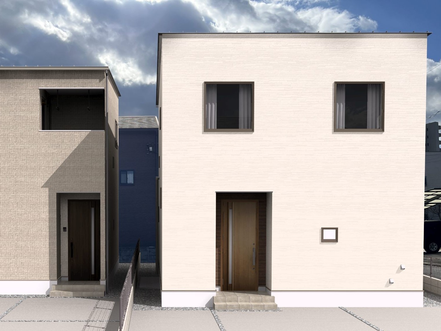 間取りは4LDKと、プライベートスペースをしっかり確保しつつ、楽しい家族団らんもできる広々14.2帖のLDKがある住まいです♪※外観イメージです。実際の施工と異なります。