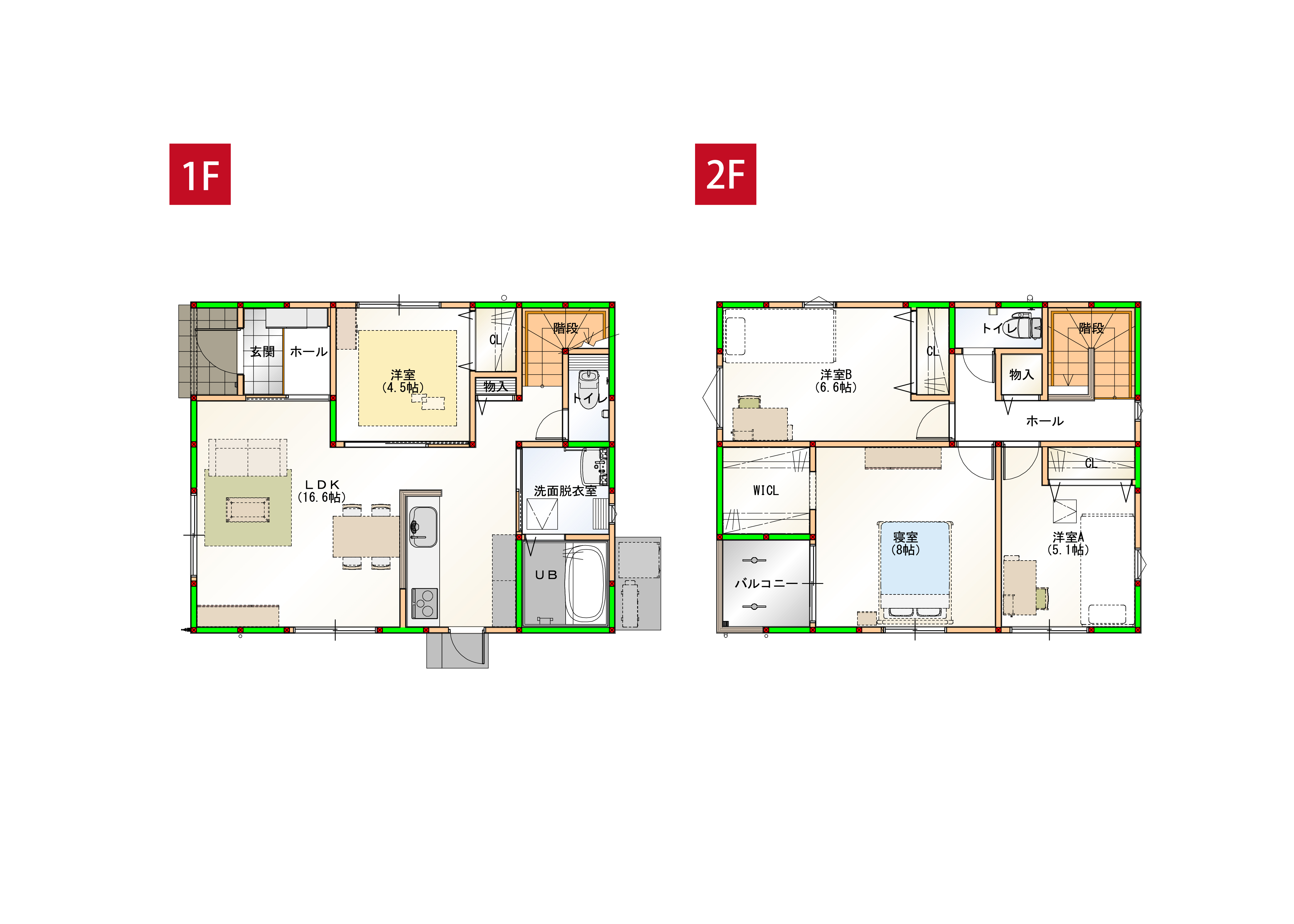 家事ラク導線で水回りを一まとめ♪丁度いいコンパクトハウスで日々の生活を楽に快適にサポートします♪ ※画像はイメージです。