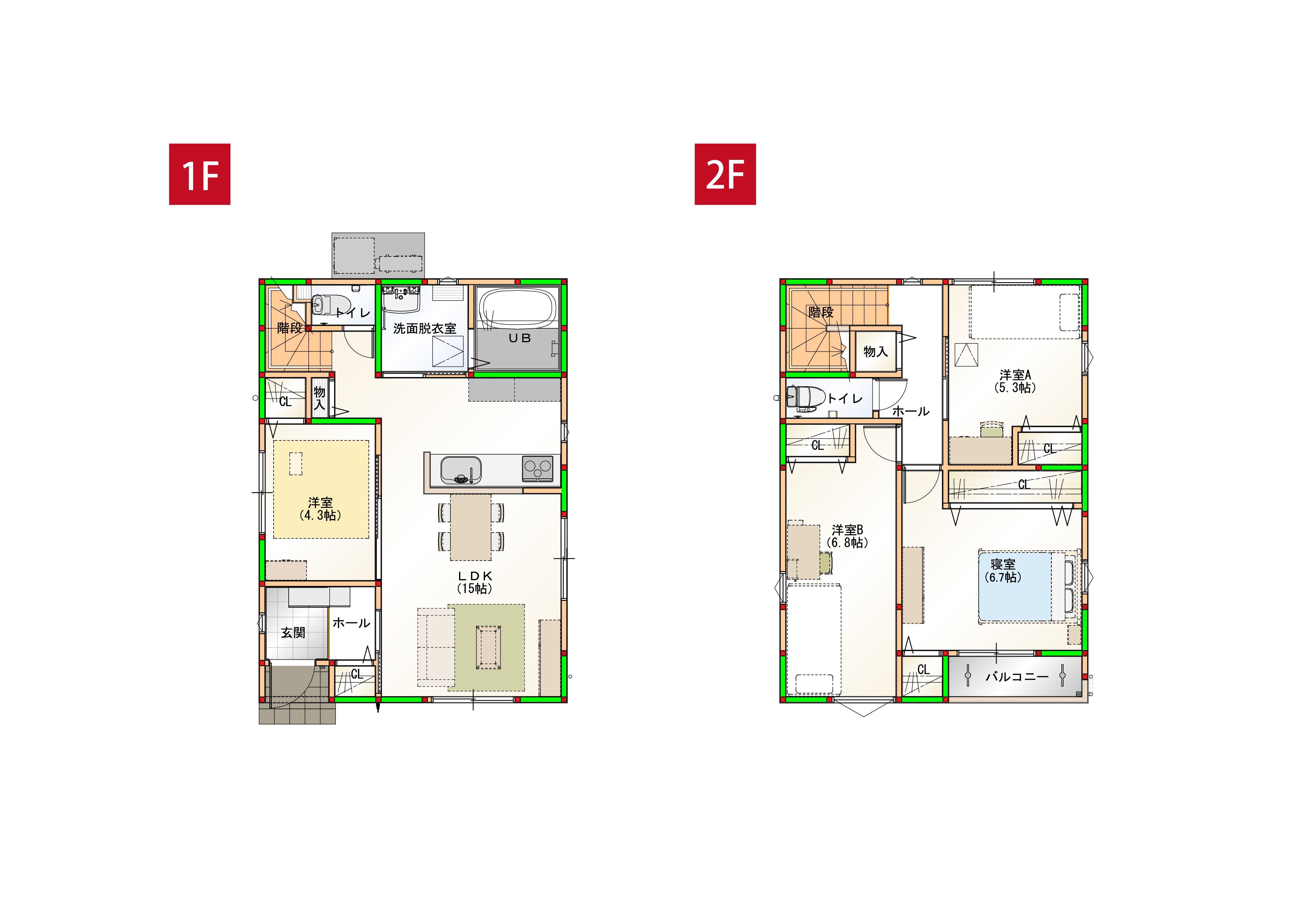 家事ラク導線で水回りを一まとめ♪丁度いいコンパクトハウスで日々の生活を楽に快適にサポートします♪ ※画像はイメージです。
