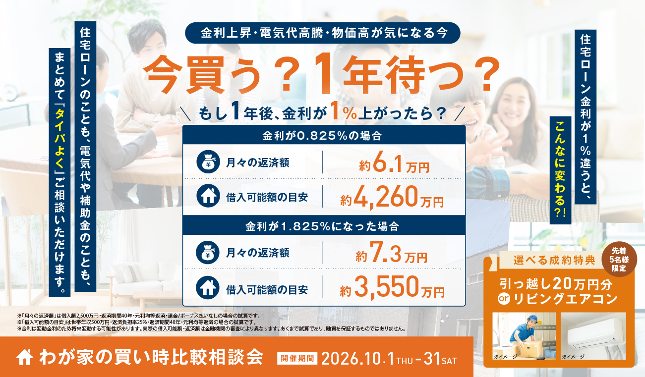 【今買う？1年待つ？】住宅ローン金利が1％違うとこんなに変わる？！わが家🏠の買い時比較相談会✨