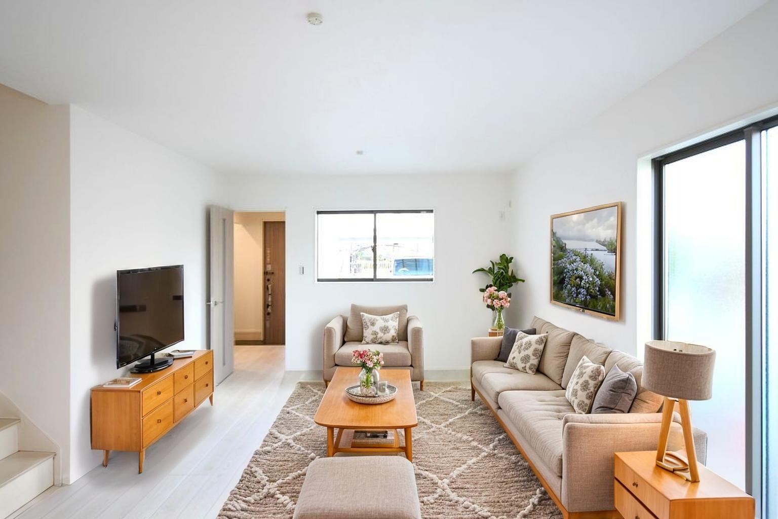 家族が集まるリビングは広々15.7帖！キッチンからもリビングが見渡せるため、どこに居ても家族を感じ、会話もはずみますね。※CGにて家具を配置しています