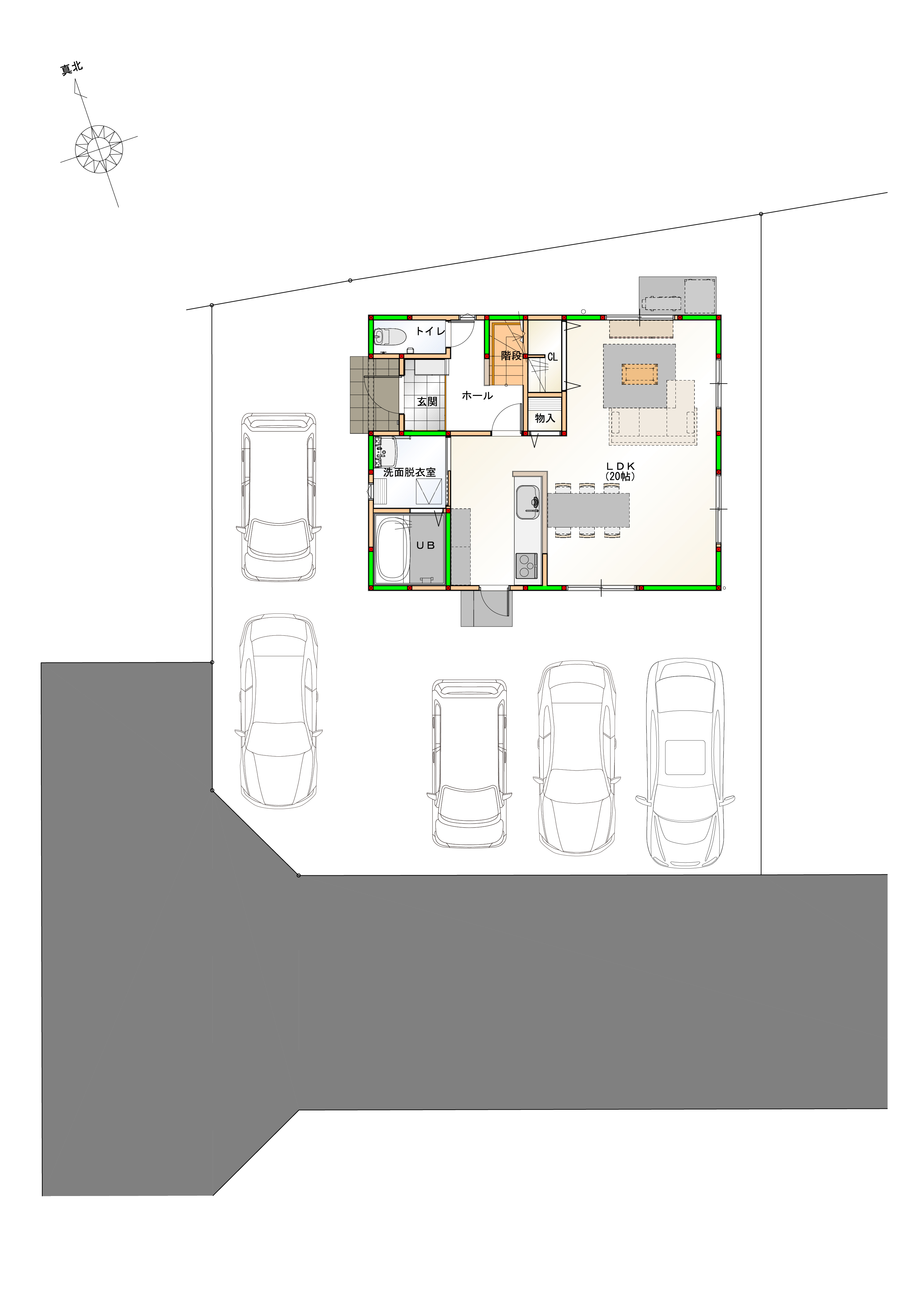 駐車5台可能！　画像はイメージです。