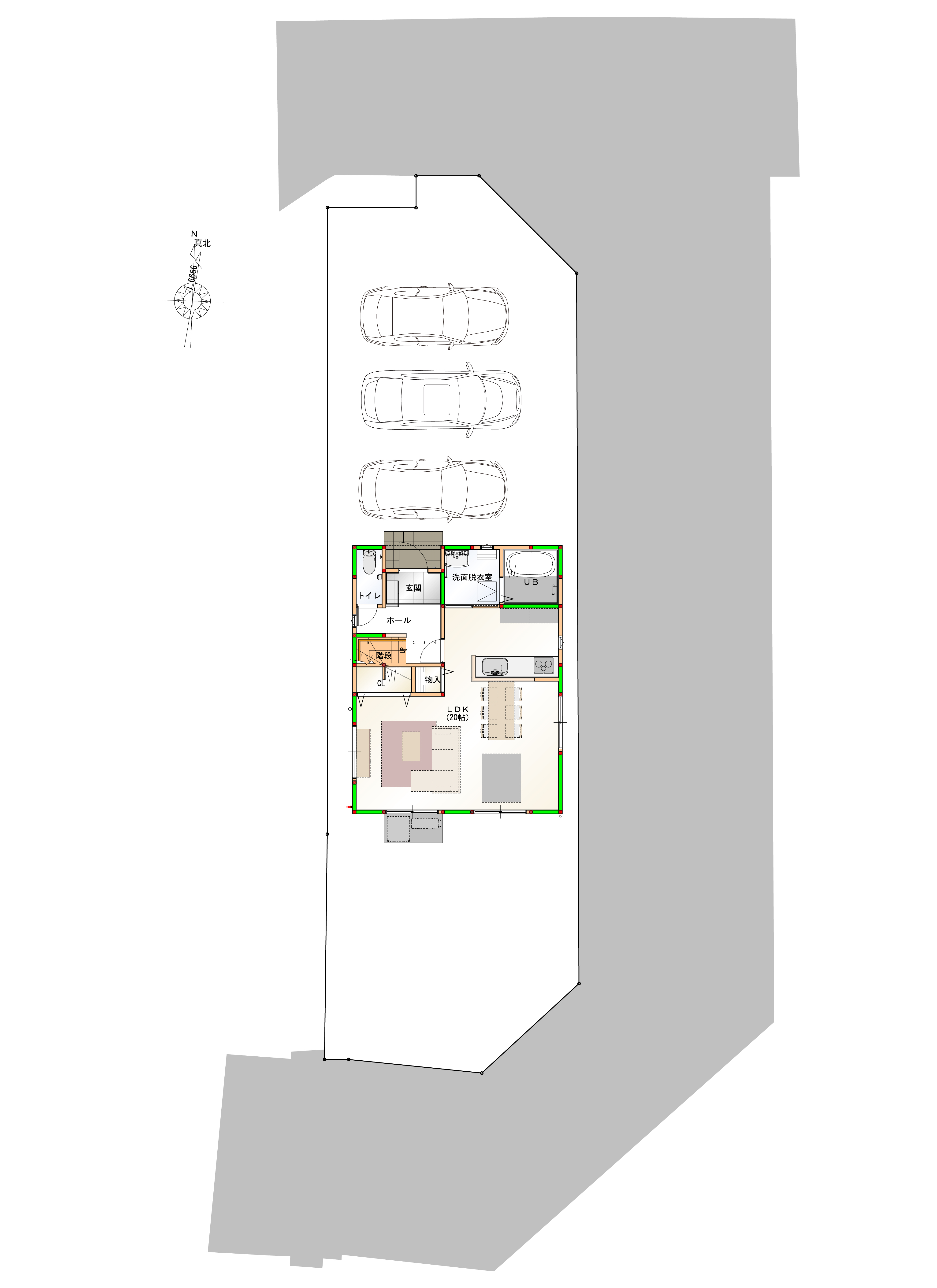 駐車4台可能！　画像はイメージです。