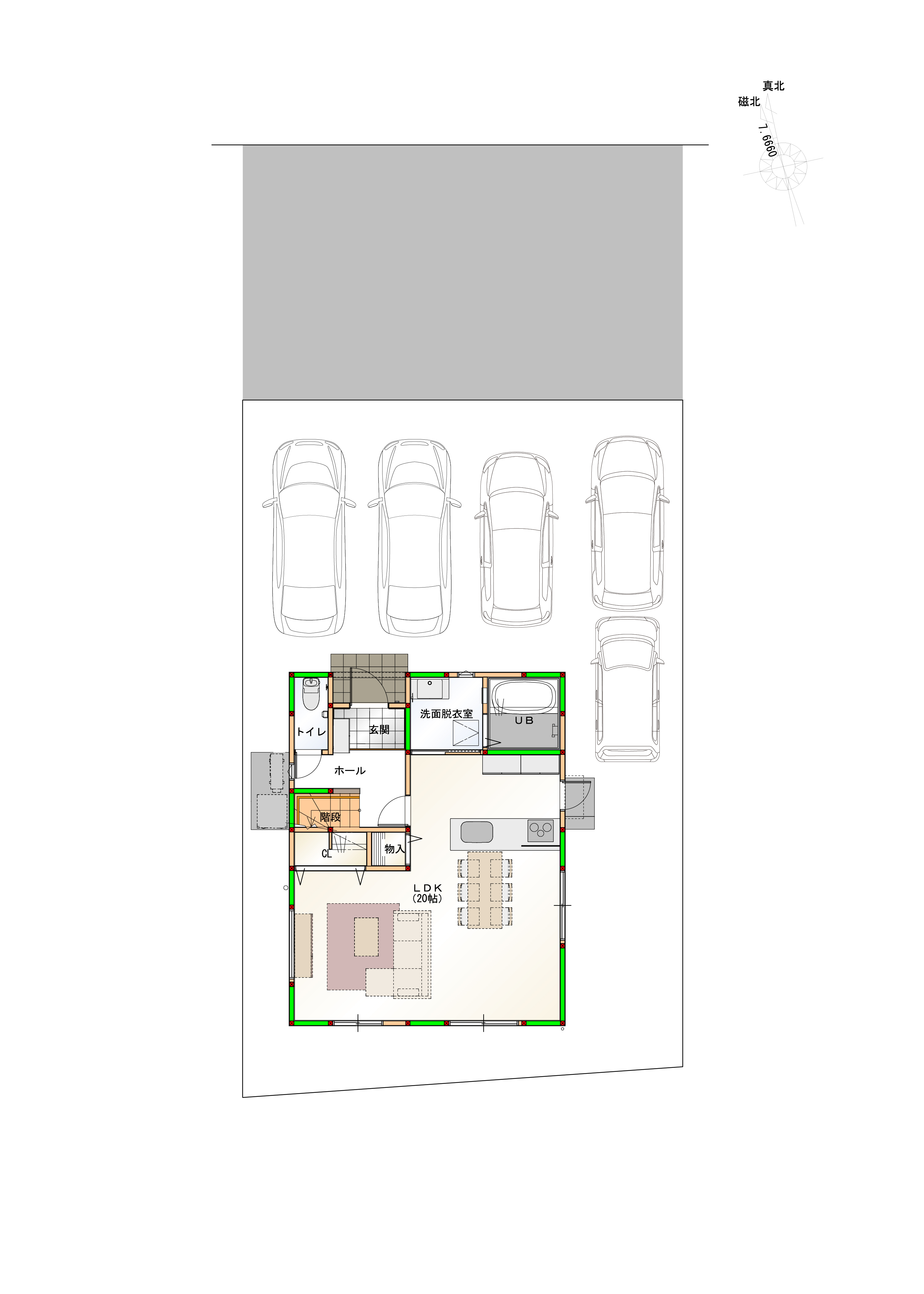 駐車5台可能！　画像はイメージです。
