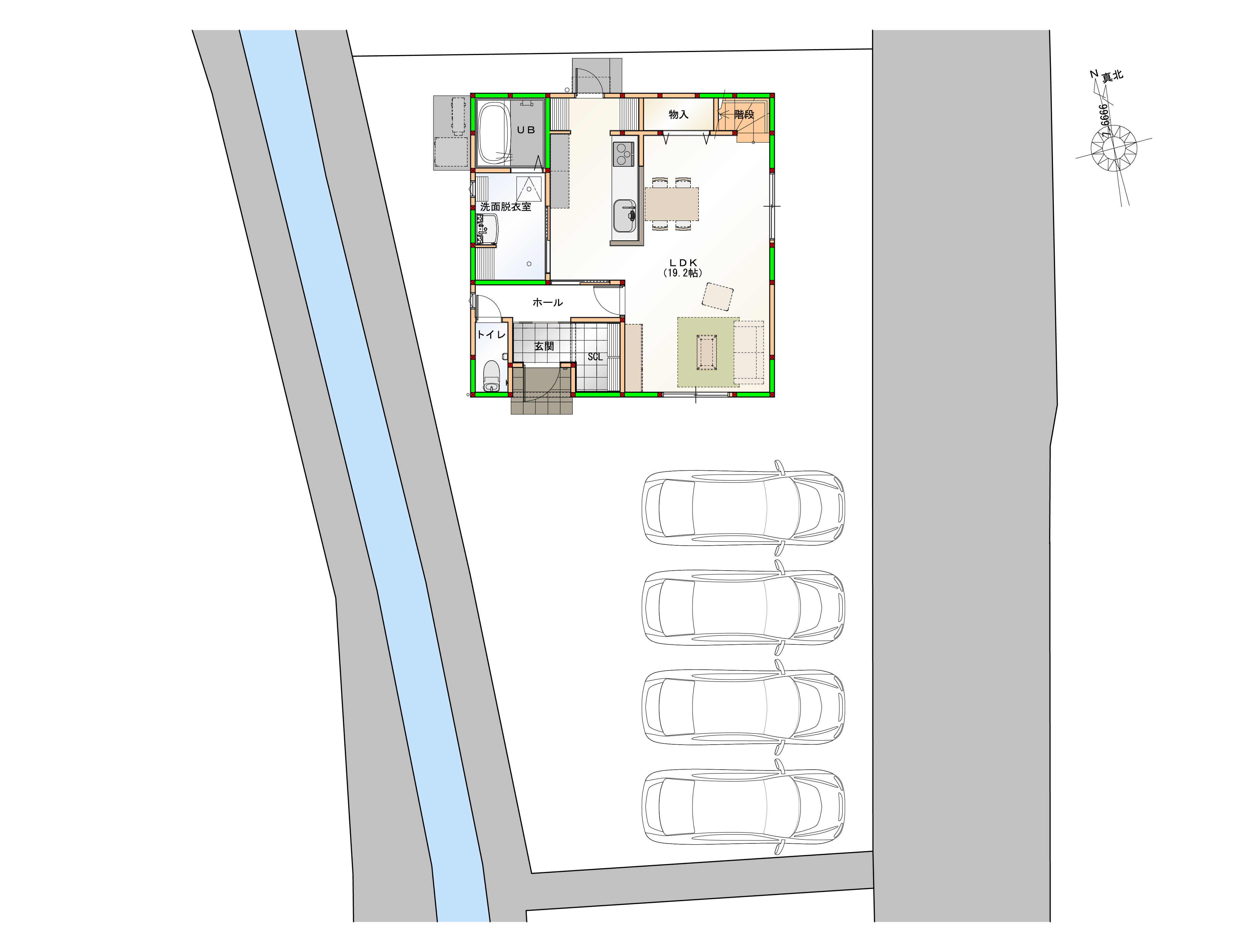 駐車4台可能！　画像はイメージです。