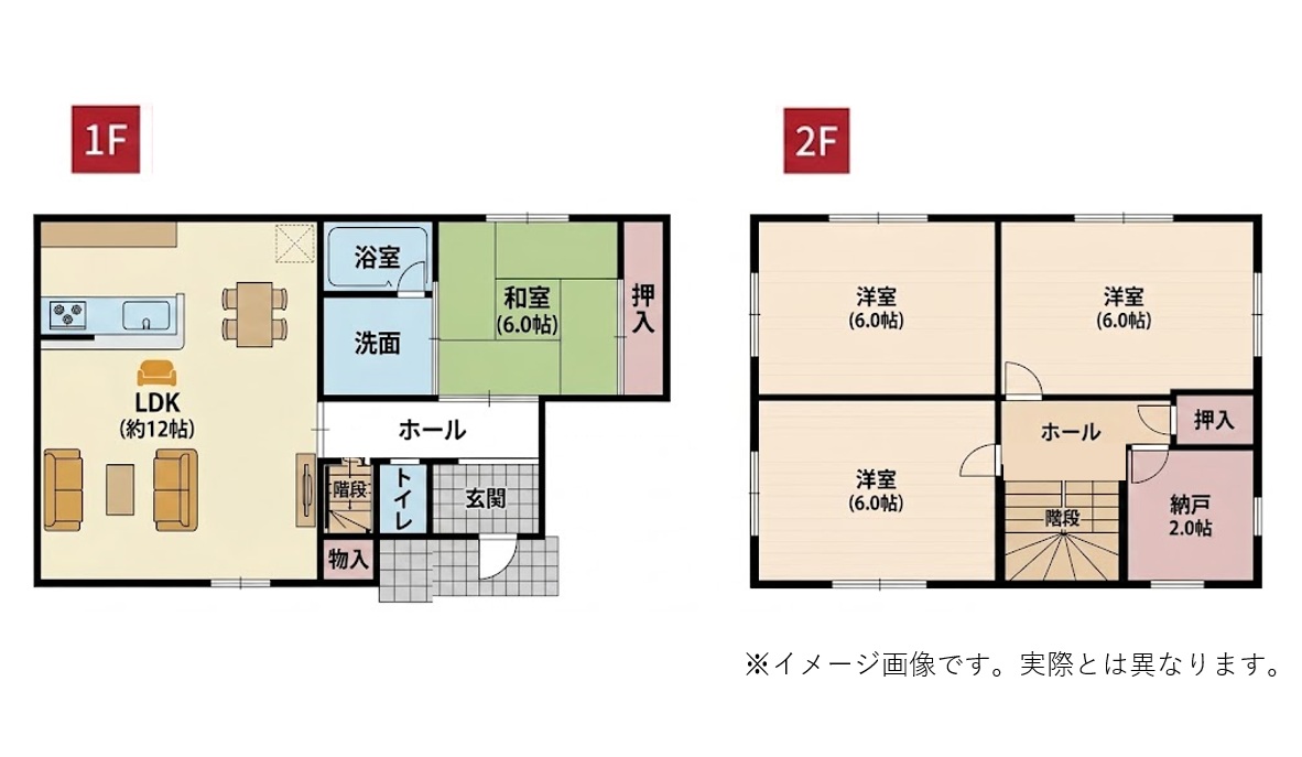 4LDK＋S(納戸)　※イメージ画像です。実際とは異なります。