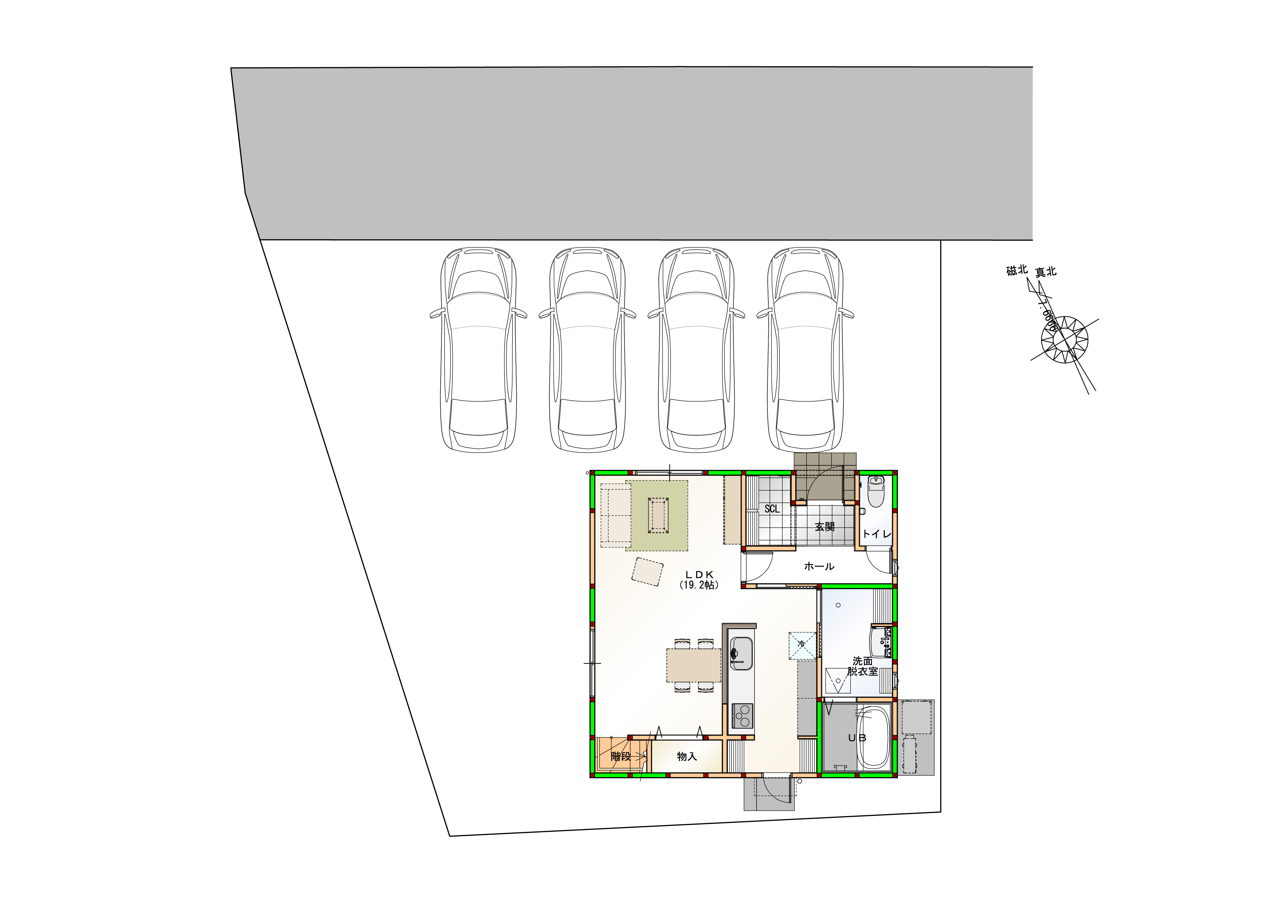 駐車4台可能！　画像はイメージです。