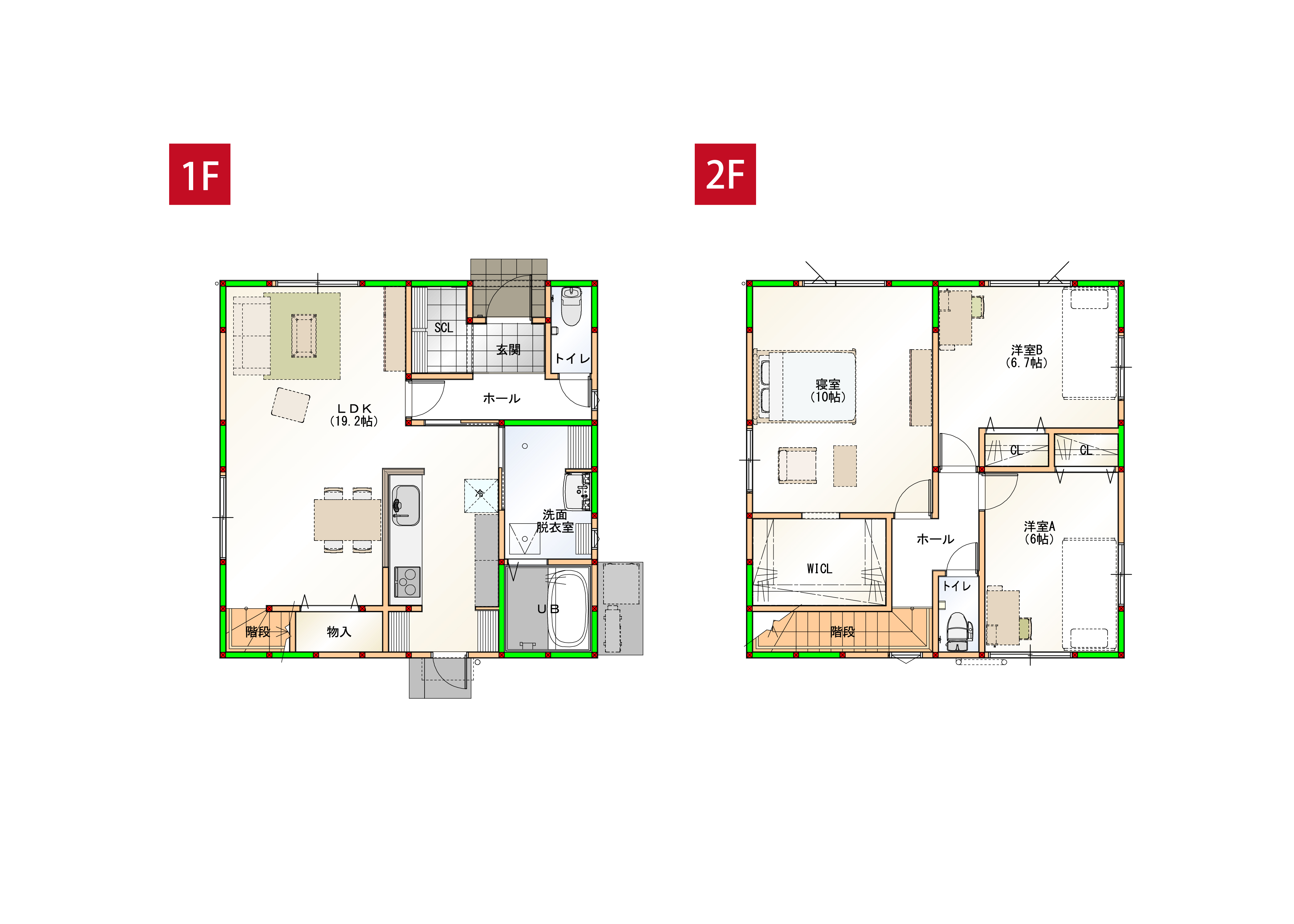 家事ラク導線で水回りを一まとめ♪丁度いいコンパクトハウスで日々の生活を楽に快適にサポートします♪ ※画像はイメージです。