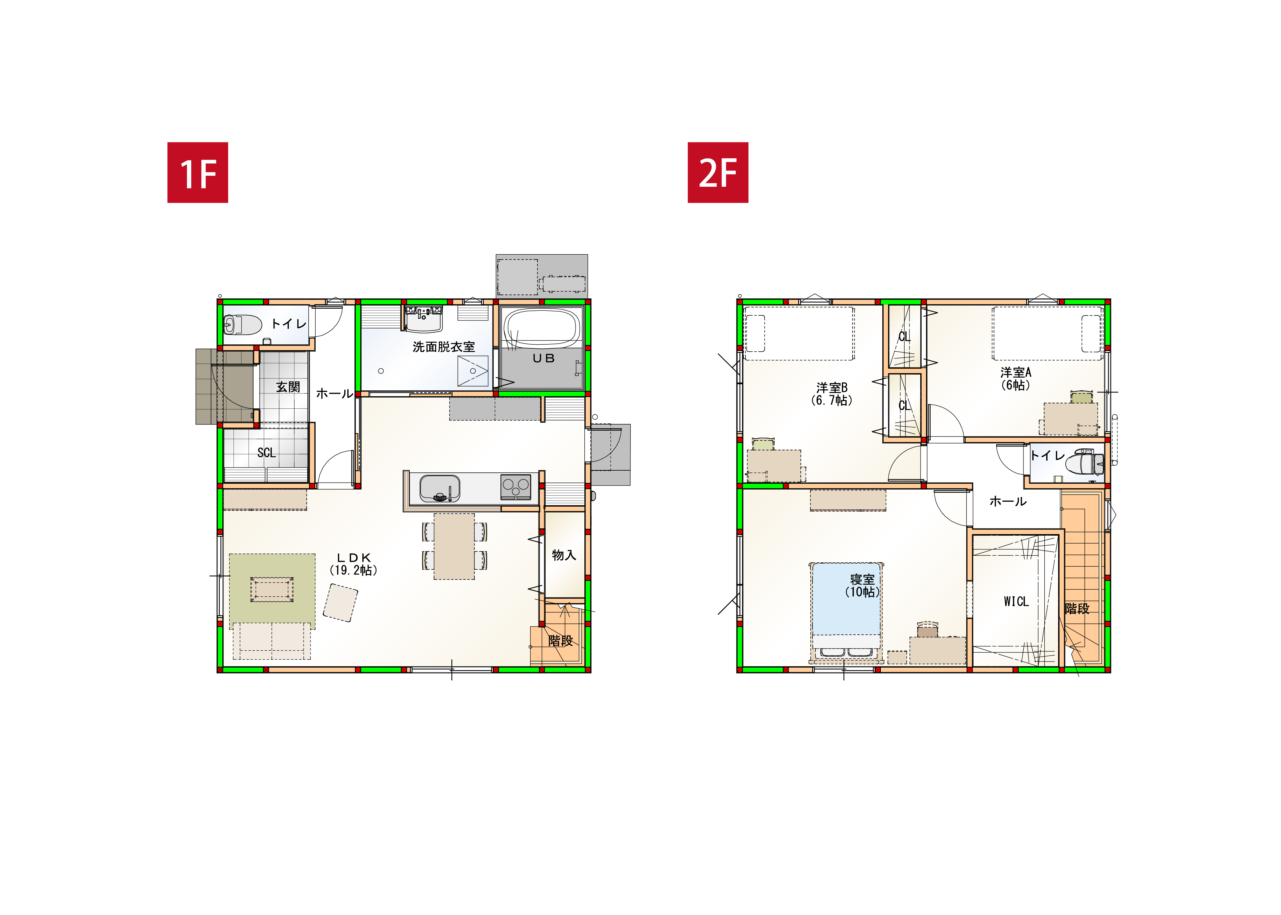 家事ラク導線で水回りを一まとめ♪丁度いいコンパクトハウスで日々の生活を楽に快適にサポートします♪ ※画像はイメージです。