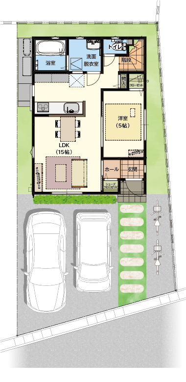 駐車3台可能!※画像はイメージです。