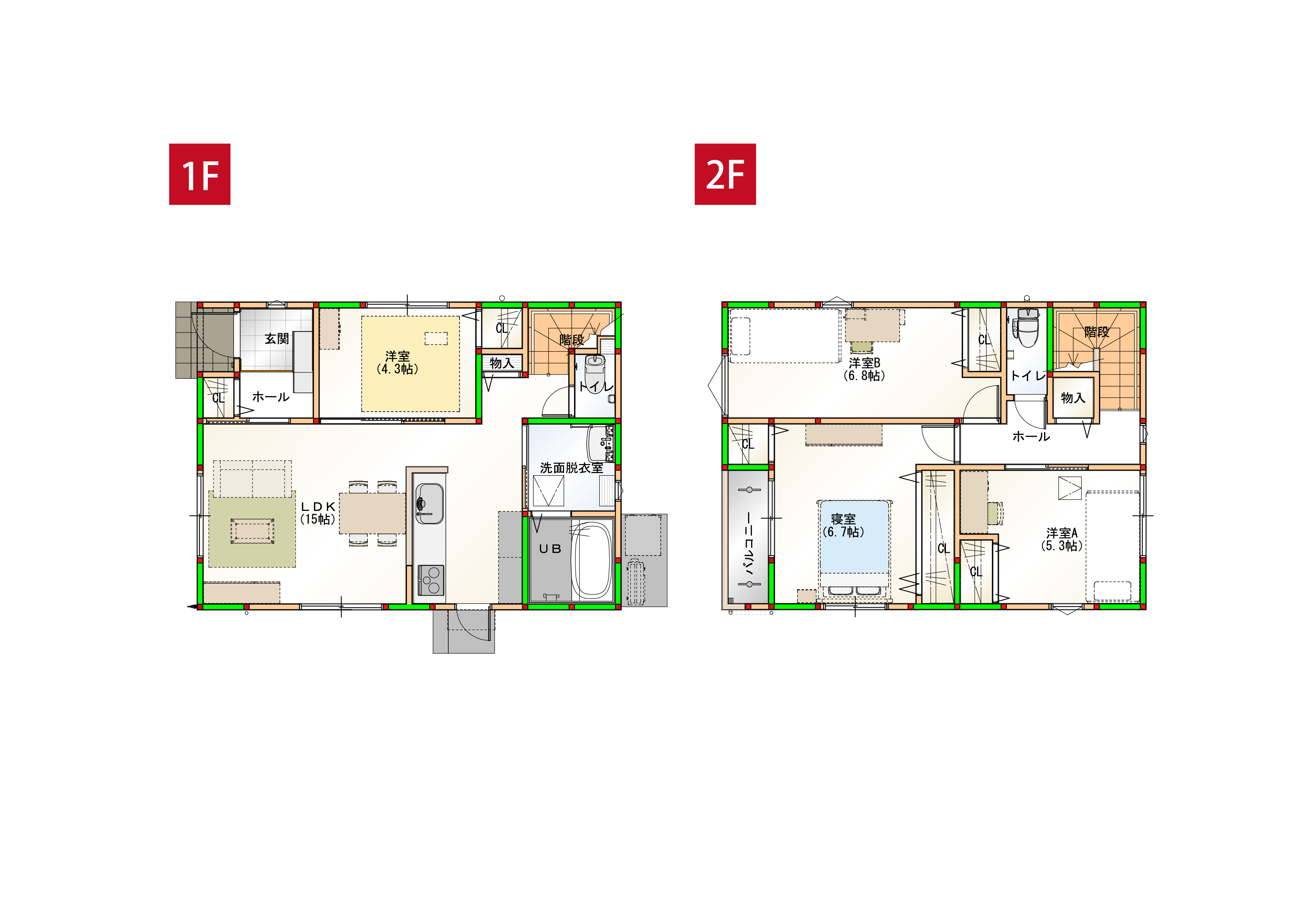 家事効率にこだわった4LDKのコンパクトハウスです♪