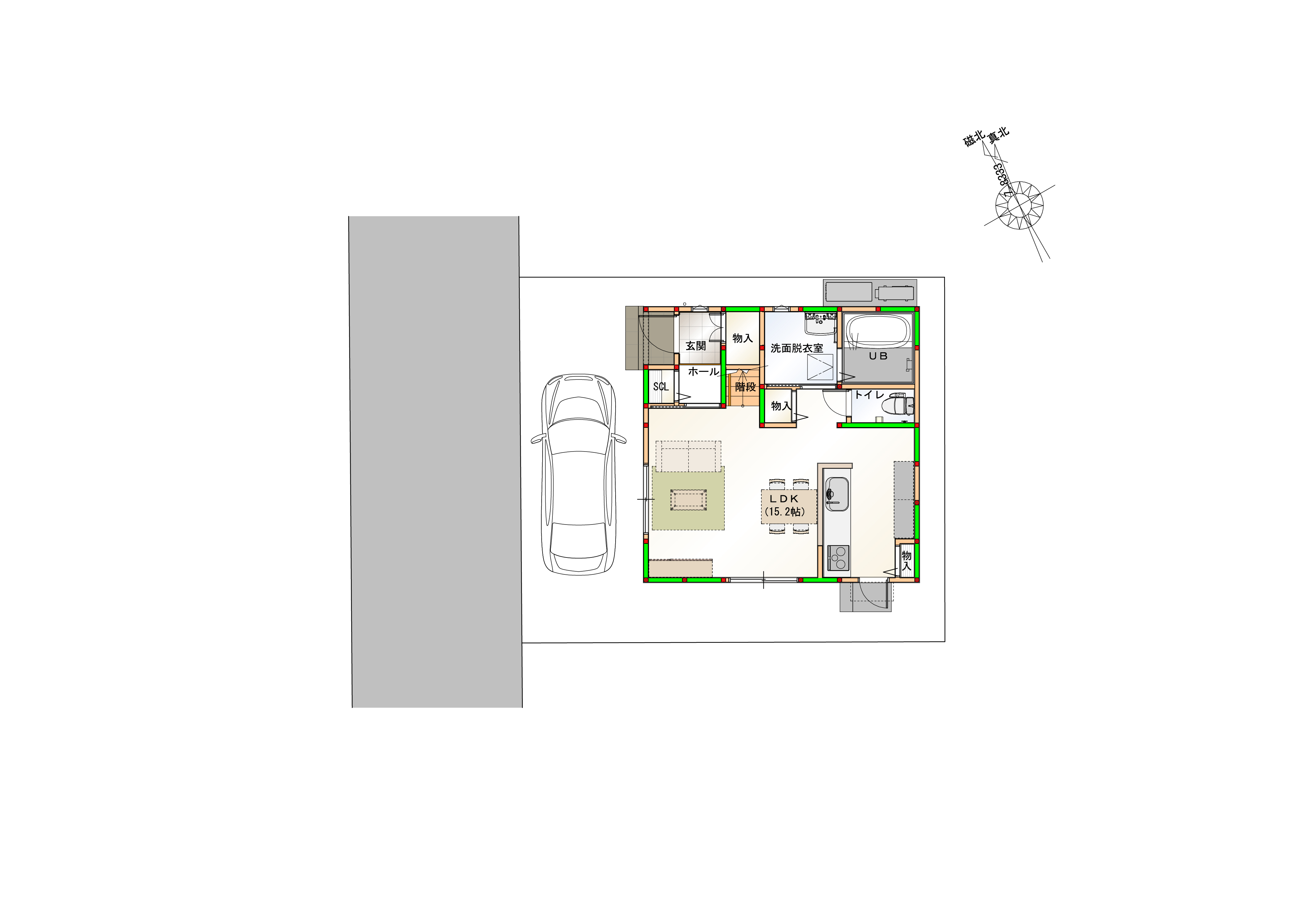 駐車スペースは１台になります。