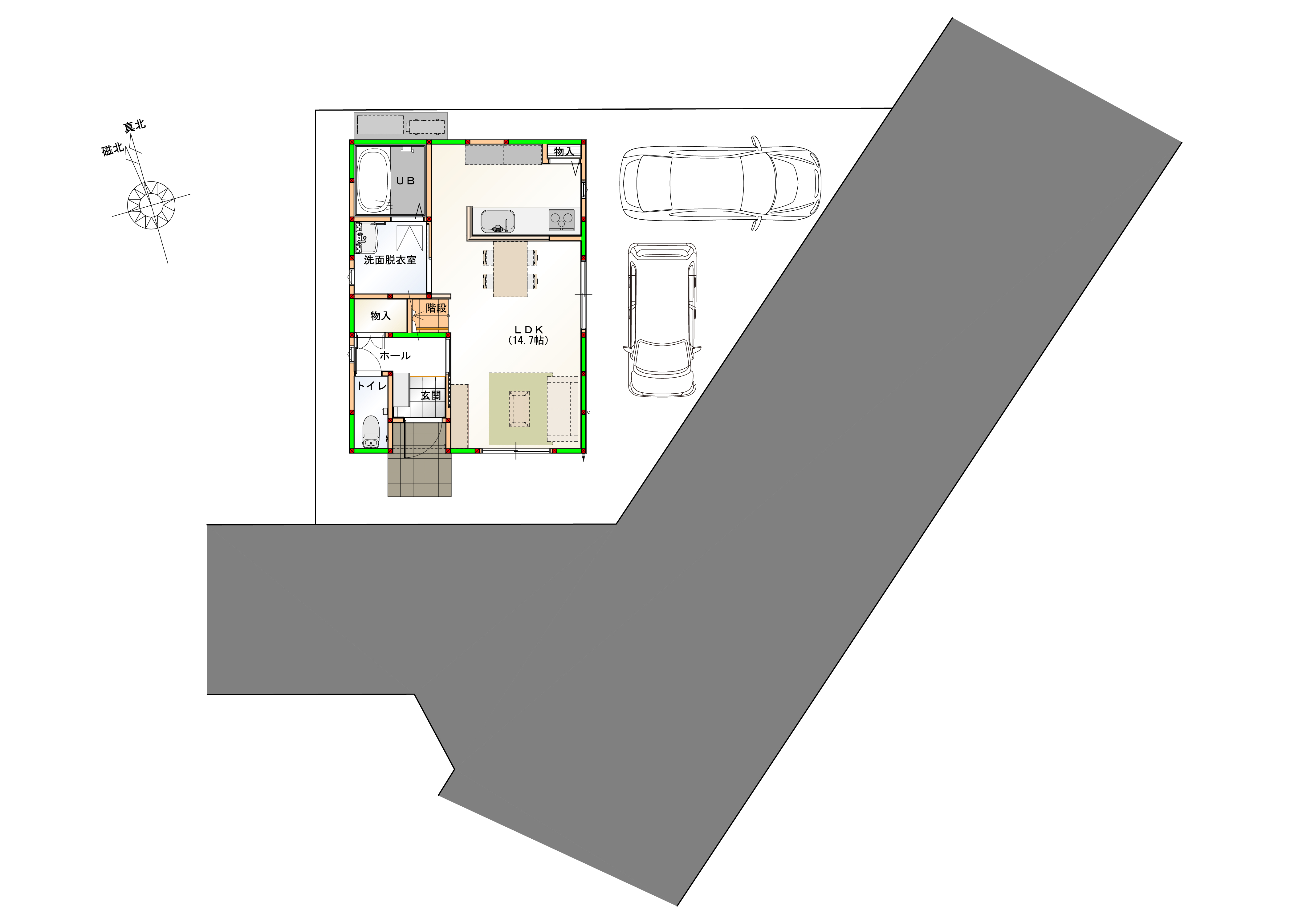 駐車2台可能！　画像はイメージです。