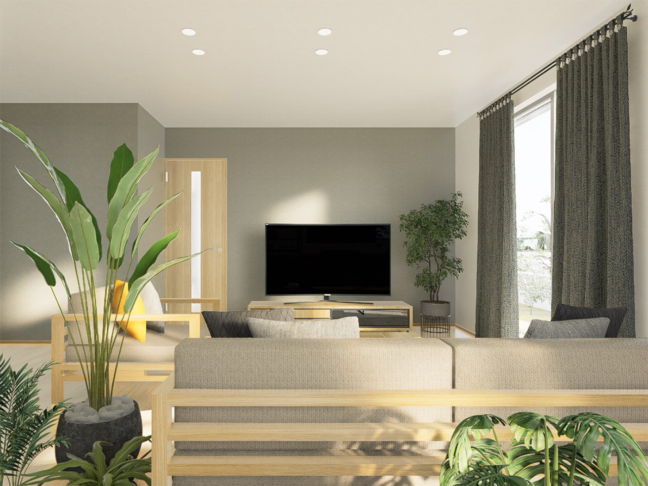 家族が集まるリビングは広々30帖！ ご家族が自然に集まれる空間を考えました。大切なお家時間も自然に演出※施工事例です。実物とは異なります。