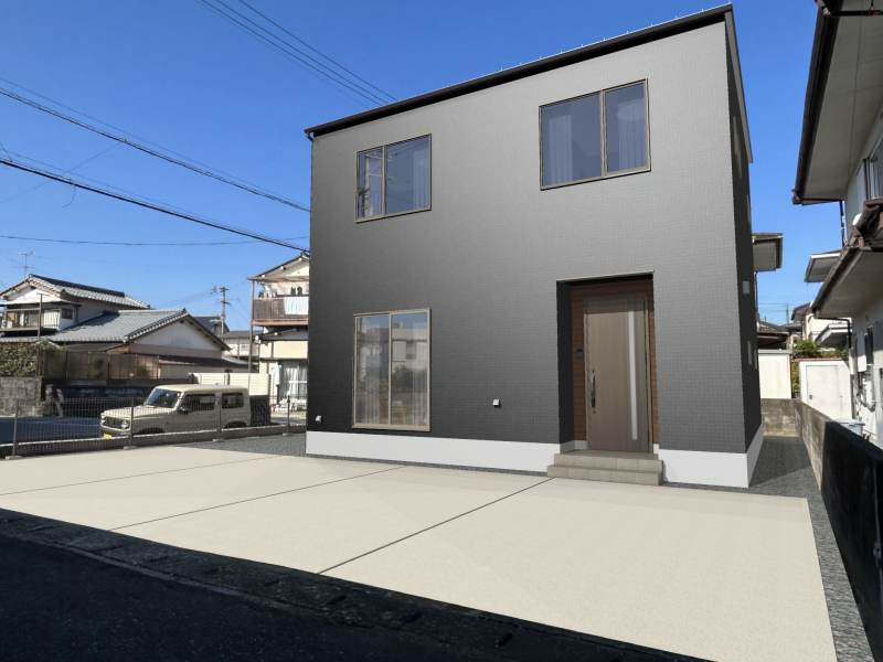【頭金・ボーナス払い0円】高知市介良建売⑱【建築中物件限定！リビングエアコン特典付き】☆介良小学校まで徒歩5分、角地・南西向き4LDK☆