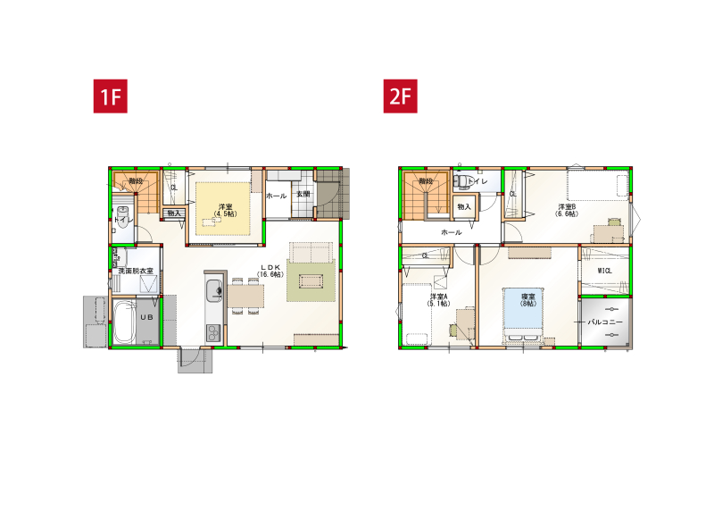 家事ラク導線で水回りを一まとめ♪丁度いいコンパクトハウスで日々の生活を楽に快適にサポートします♪ ※画像はイメージです。