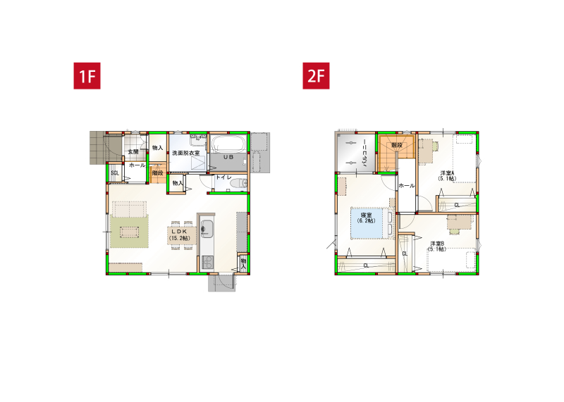 家事効率にこだわった3LDKのコンパクトハウスです♪