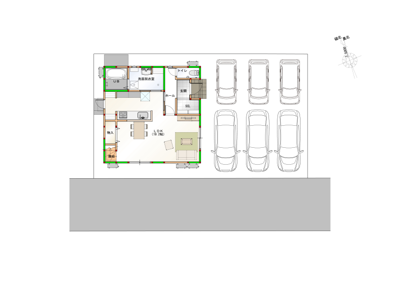 【頭金・ボーナス払い0円】　松山市高山町建売①  【建築中物件限定！リビングエアコン特典付き】新築　4LDK ☆宮前小学校　徒歩17分☆