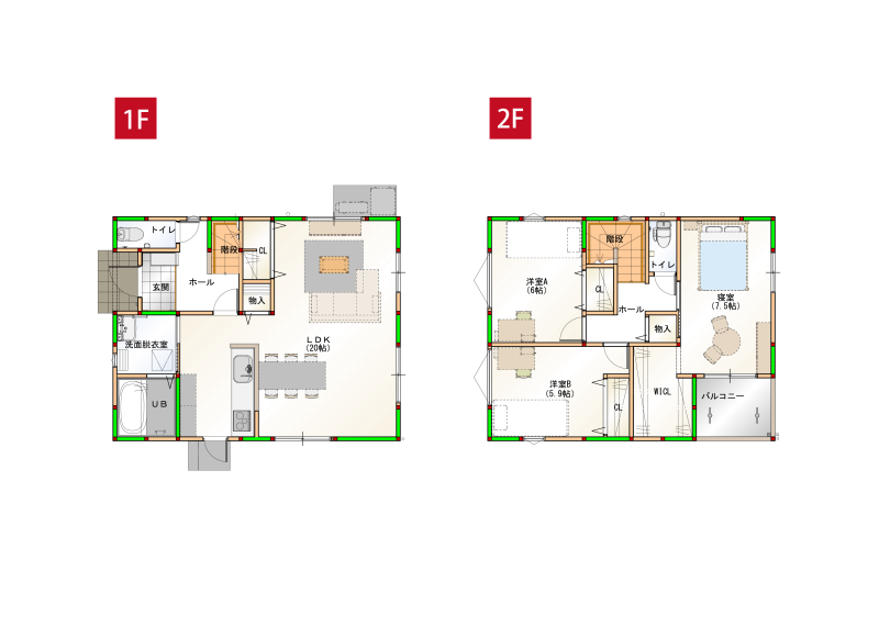 家事ラク導線で水回りを一まとめ♪丁度いいコンパクトハウスで日々の生活を楽に快適にサポートします♪ ※画像はイメージです。