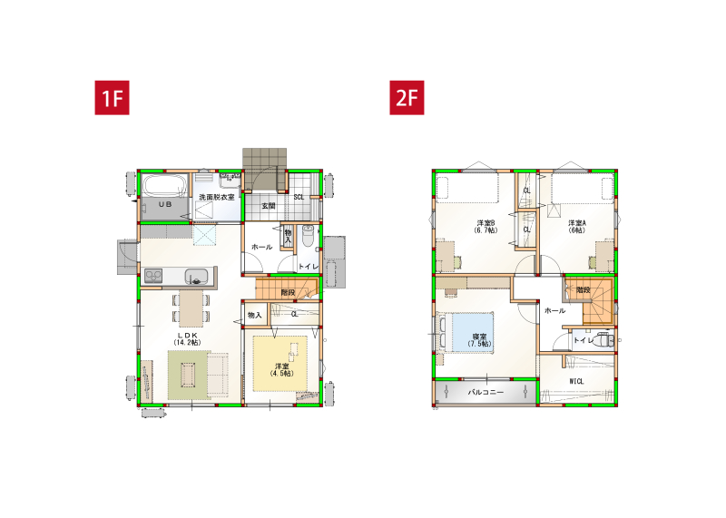 家事効率にこだわった4LDKのコンパクトハウスです♪