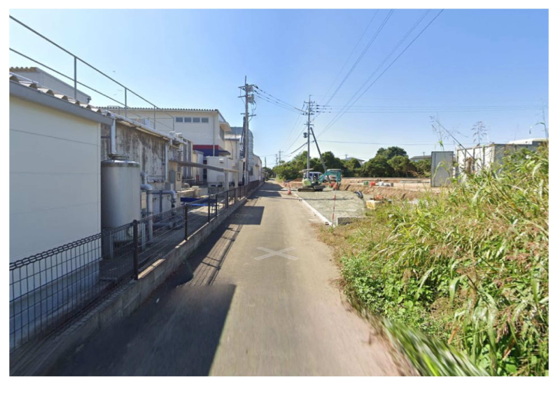 宅地全景 広い間口10m!駐車しやすい成形地!