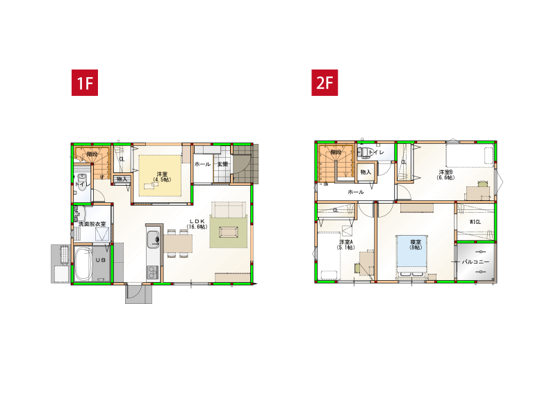 家事ラク導線で水回りを一まとめ♪丁度いいコンパクトハウスで日々の生活を楽に快適にサポートします♪ ※画像はイメージです。