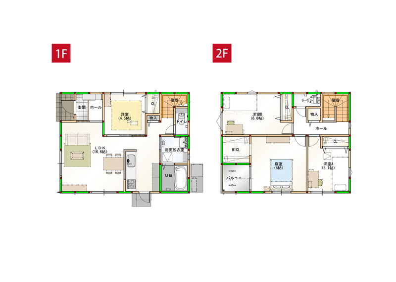 家事ラク導線で水回りを一まとめ♪丁度いいコンパクトハウスで日々の生活を楽に快適にサポートします♪ ※画像はイメージです。