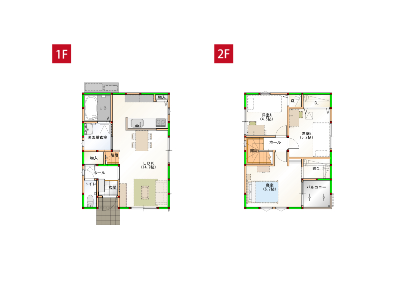 家事ラク導線で水回りを一まとめ♪丁度いいコンパクトハウスで日々の生活を楽に快適にサポートします♪ ※画像はイメージです。