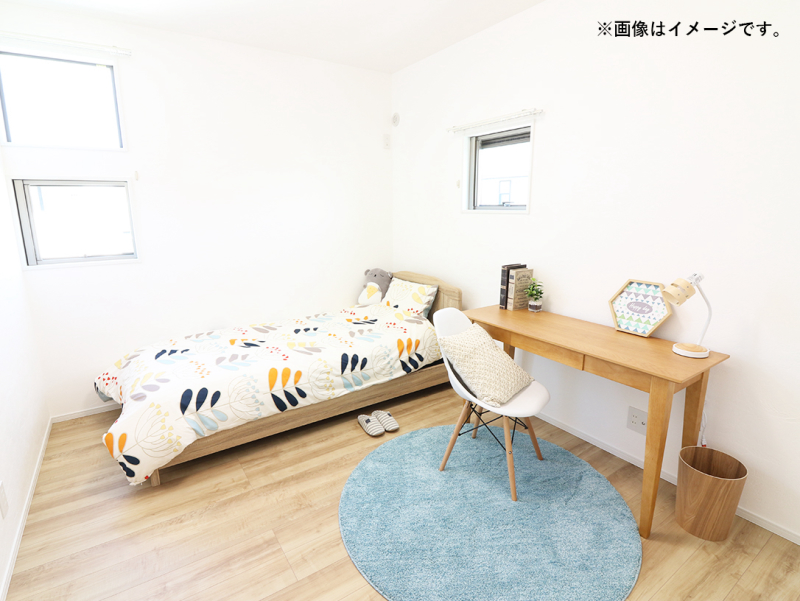 2階は3室確保!子ども部屋もしっかり取れます。自分だけの空間が嬉しい♪ ※施工事例です。実際の建物とは異なります。