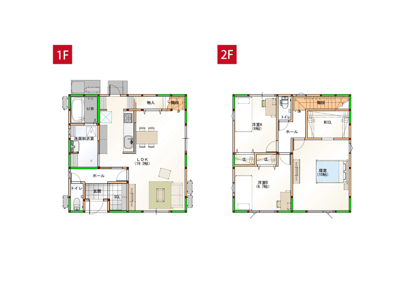 家事ラク導線で水回りを一まとめ♪丁度いいコンパクトハウスで日々の生活を楽に快適にサポートします♪ ※画像はイメージです。