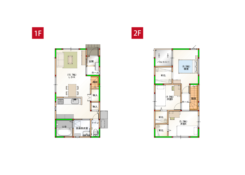 コンパクトだけど収納スペースたっぷりな3LDKです！※画像はイメージです。