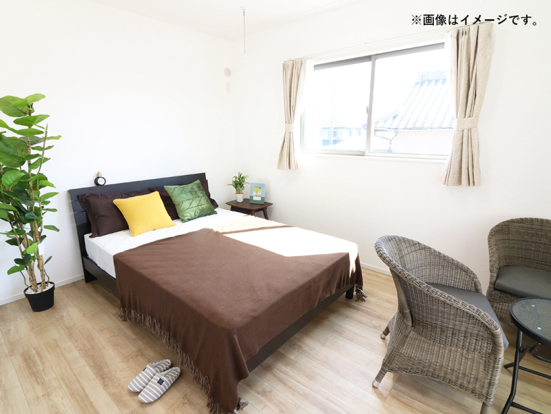 寝室も明るく、朝の目覚めも良さそう♪ ※施工事例です。実際の建物とは異なります。